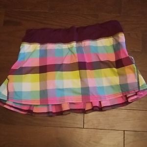 Size 8 lululemon plum sea check pacesetter skirt